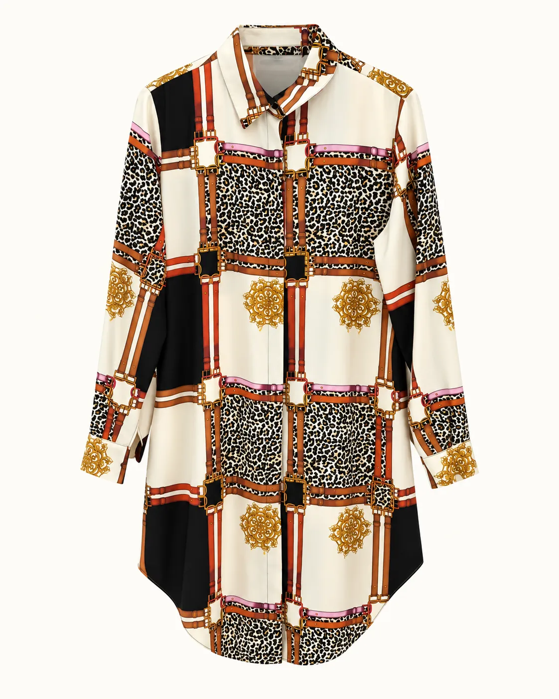 Chemise longue imprimée