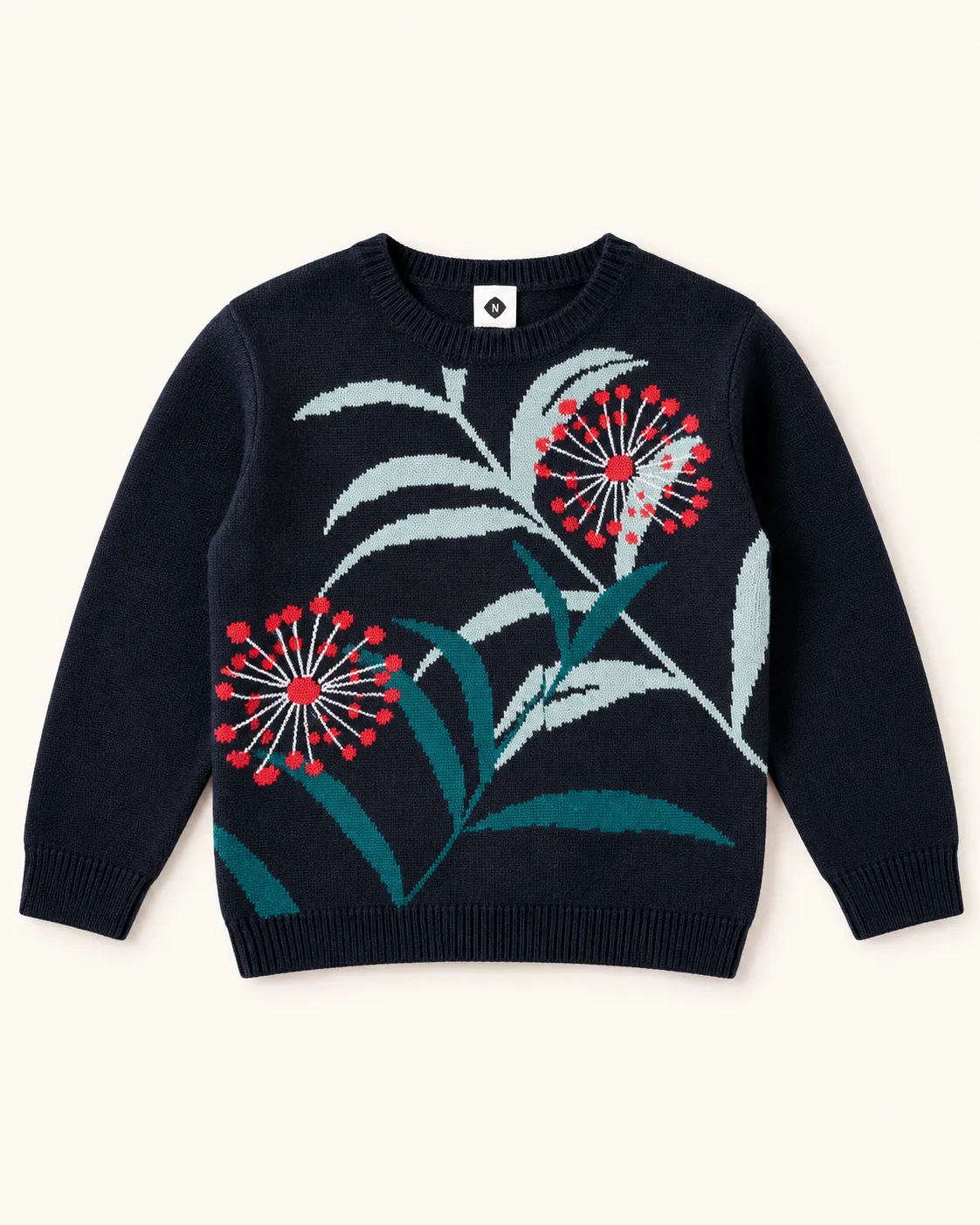 Gilet bébé en maille à motif floral – 3 mois
