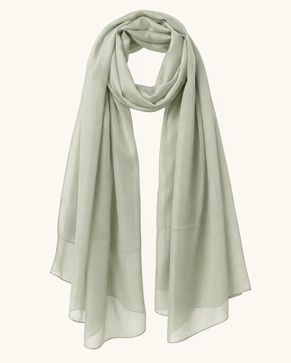 Écharpe légère vert pastel