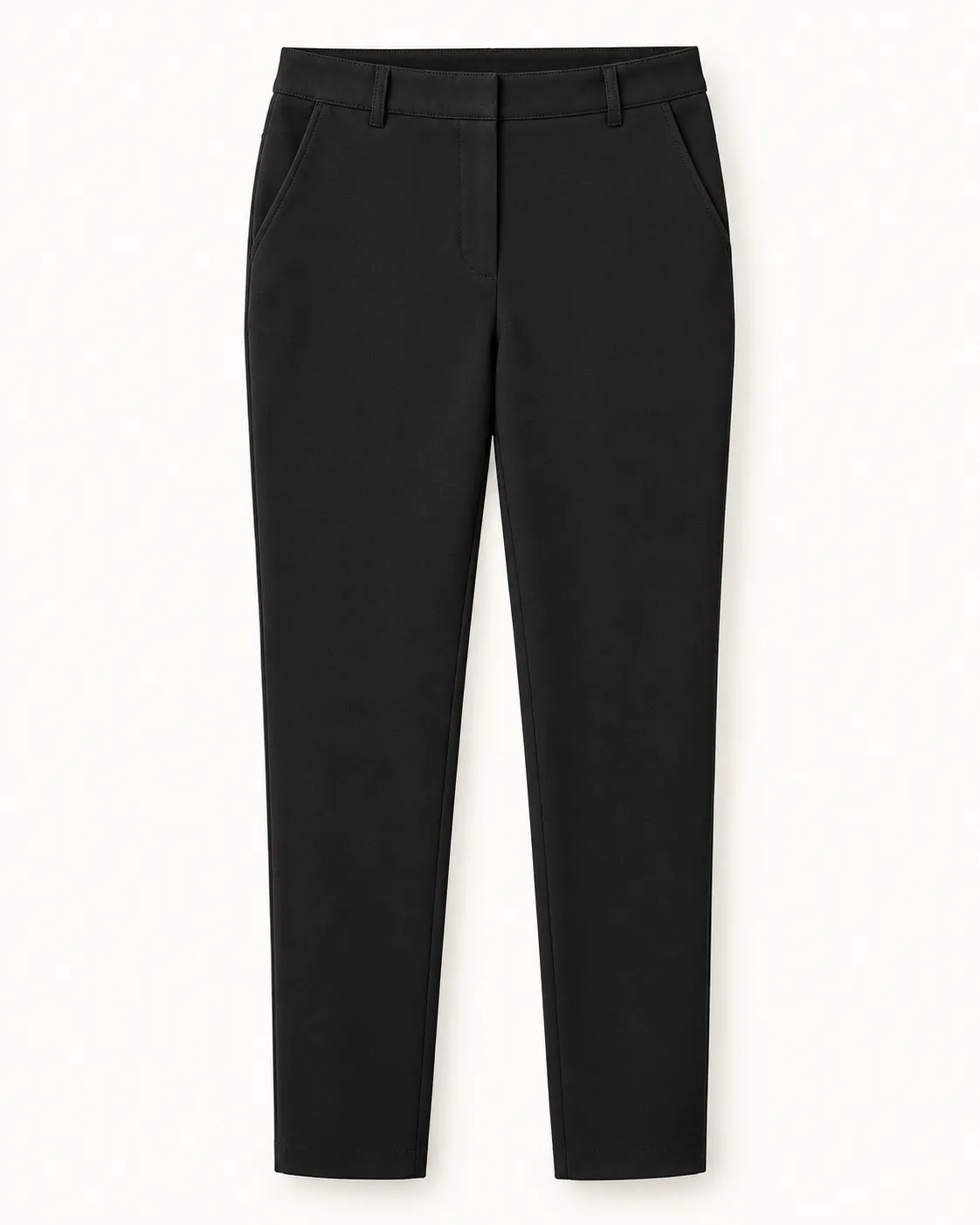 Pantalon noir coupe droite femme