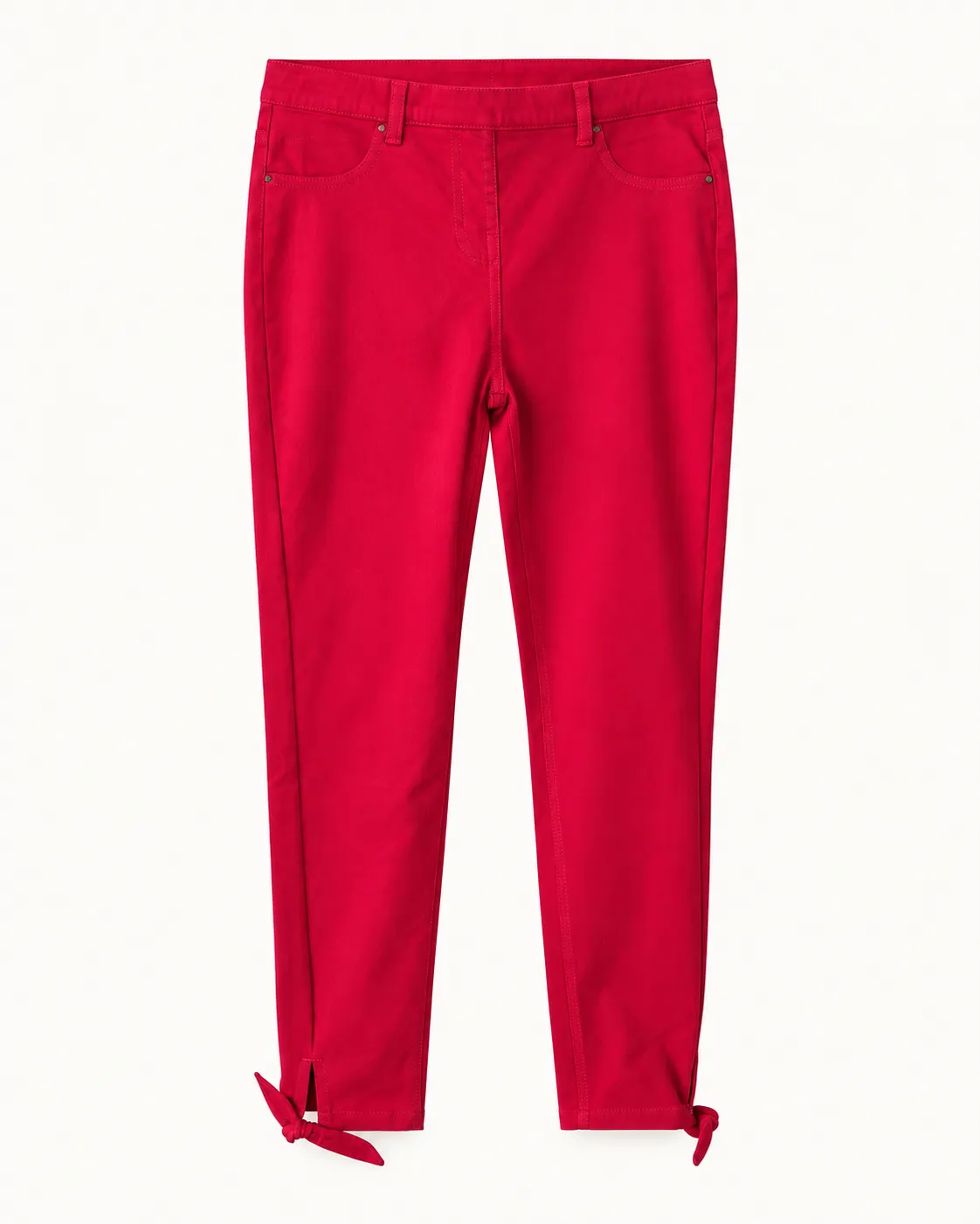 Pantalon fuchsia à nœuds aux chevilles