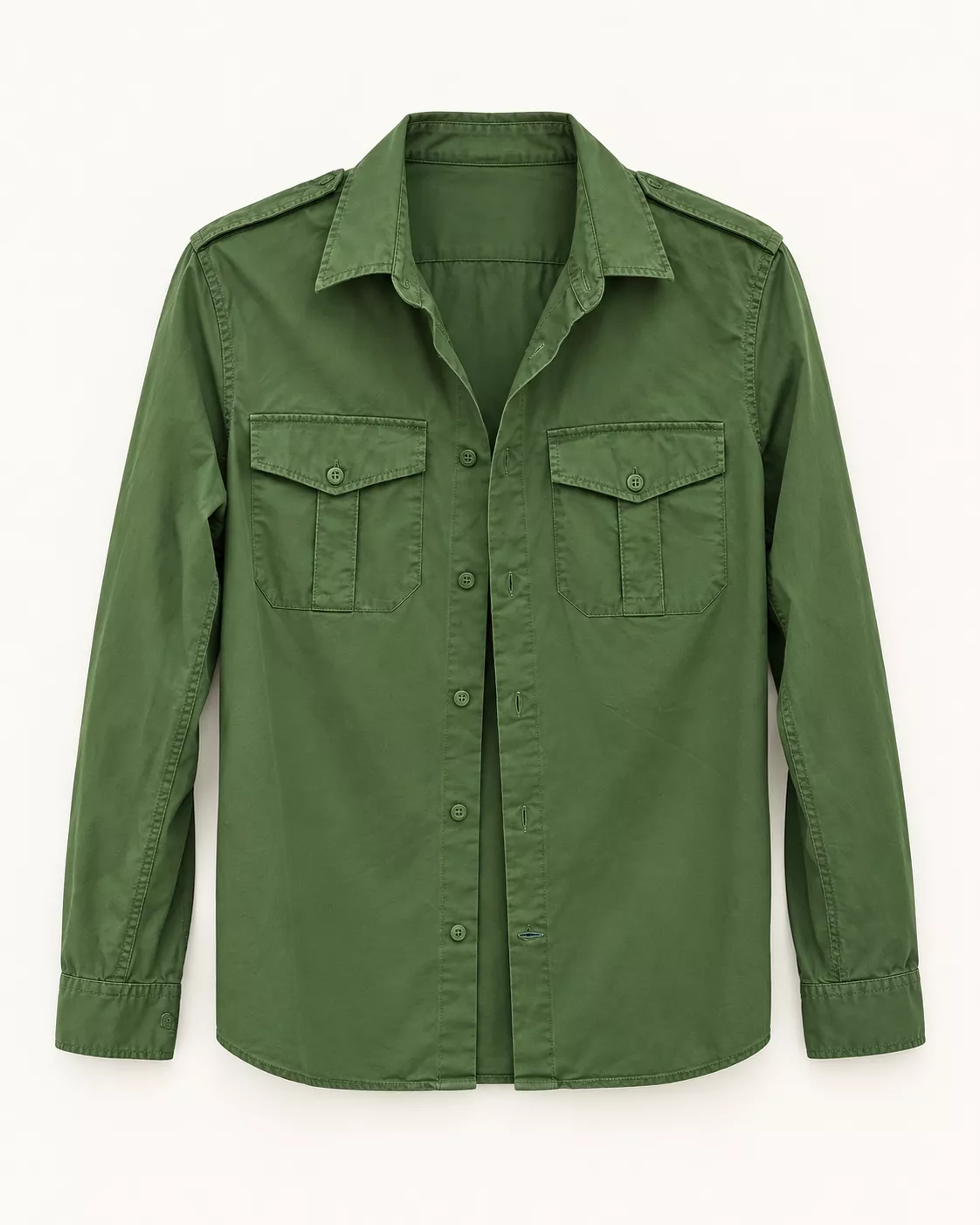 Chemise homme kaki style militaire