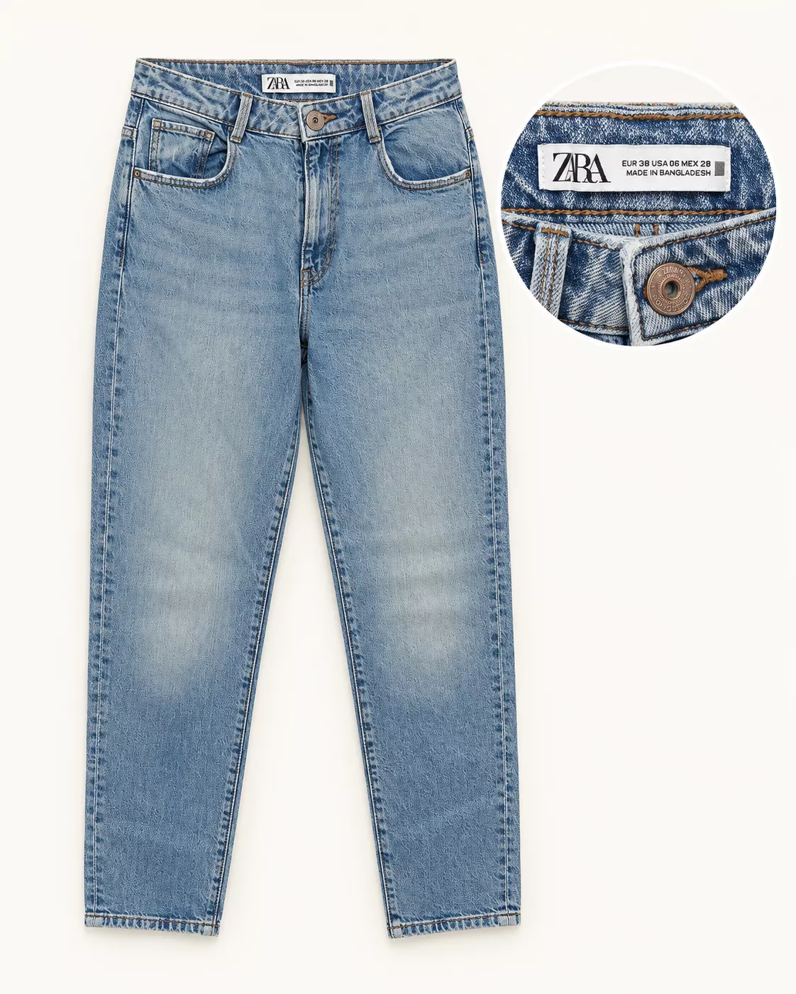 Jean ZARA bleu délavé