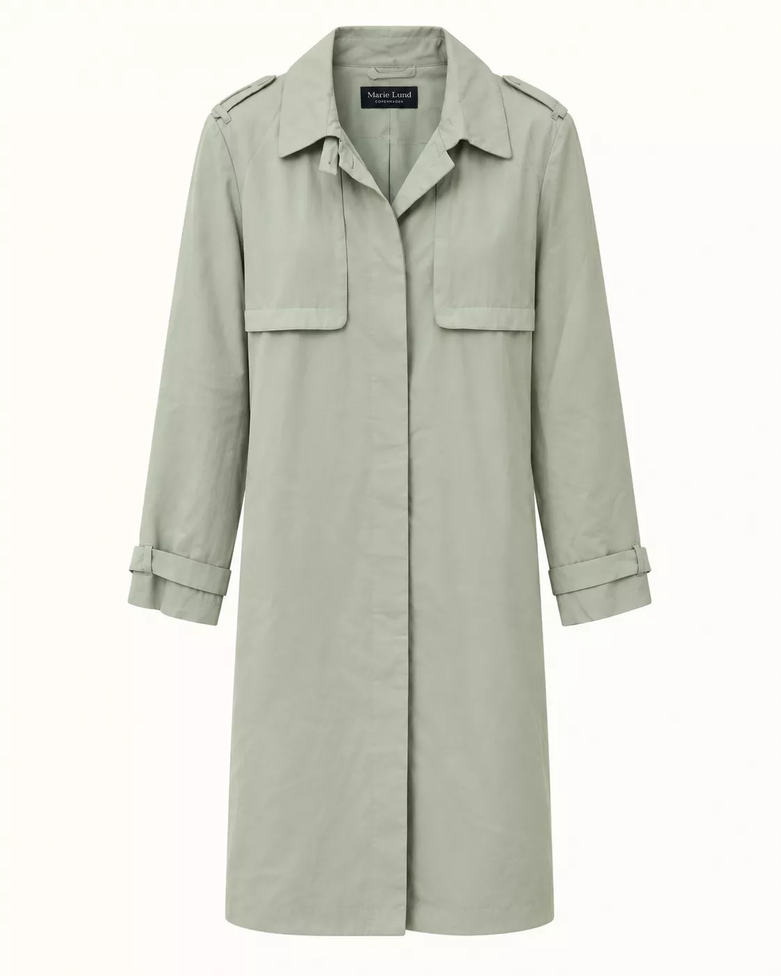 Manteau long Marie Lund vert sauge