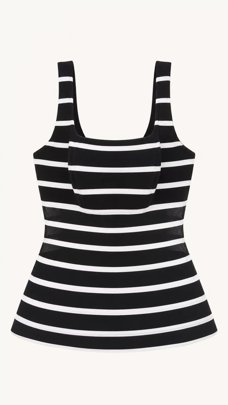 Haut femme à rayures noir et blanc