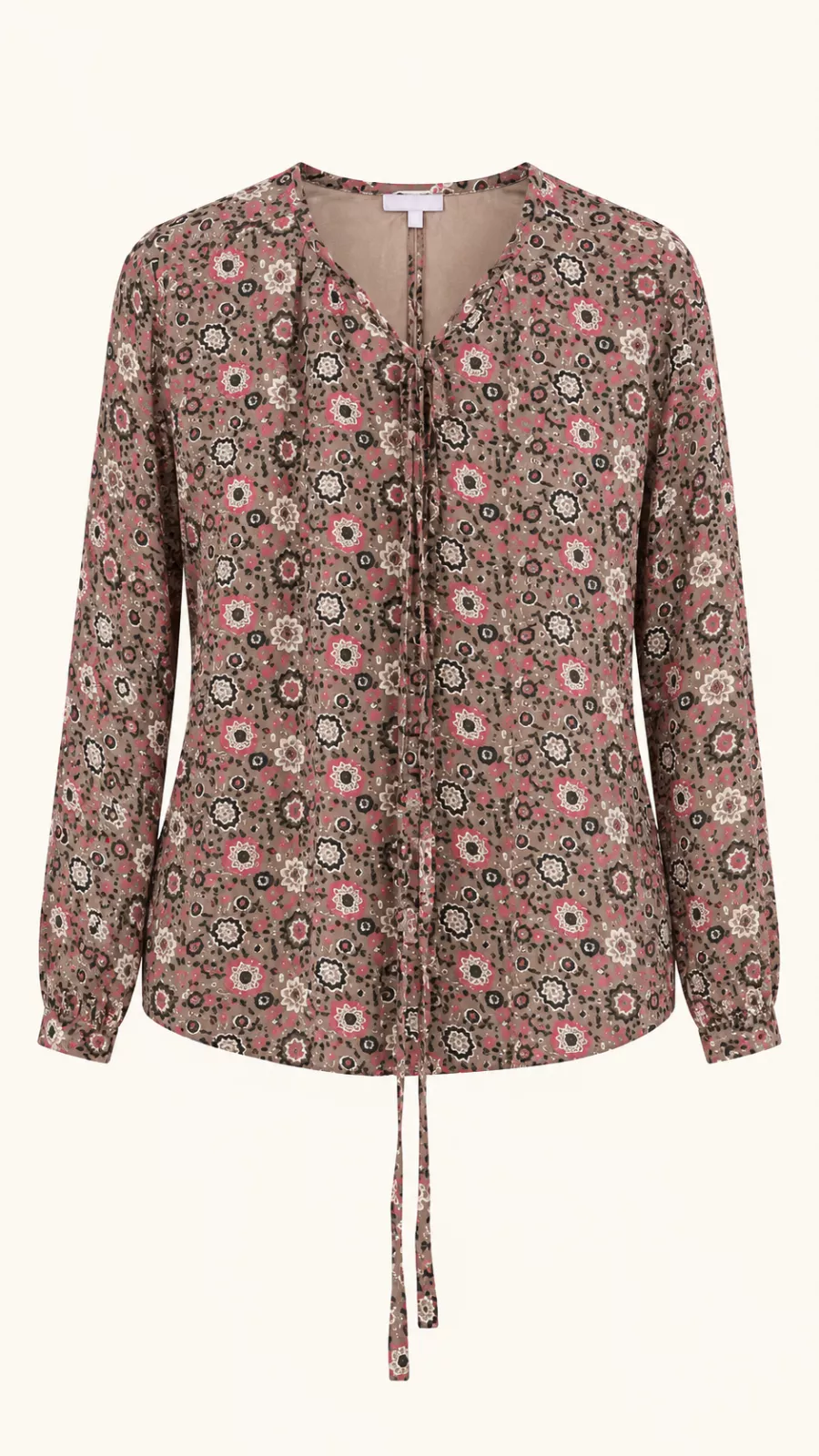 Blouse fleurie à manches longues