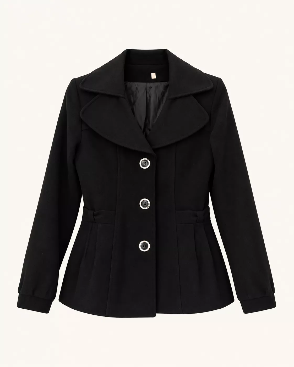 Veste courte noire cintrée