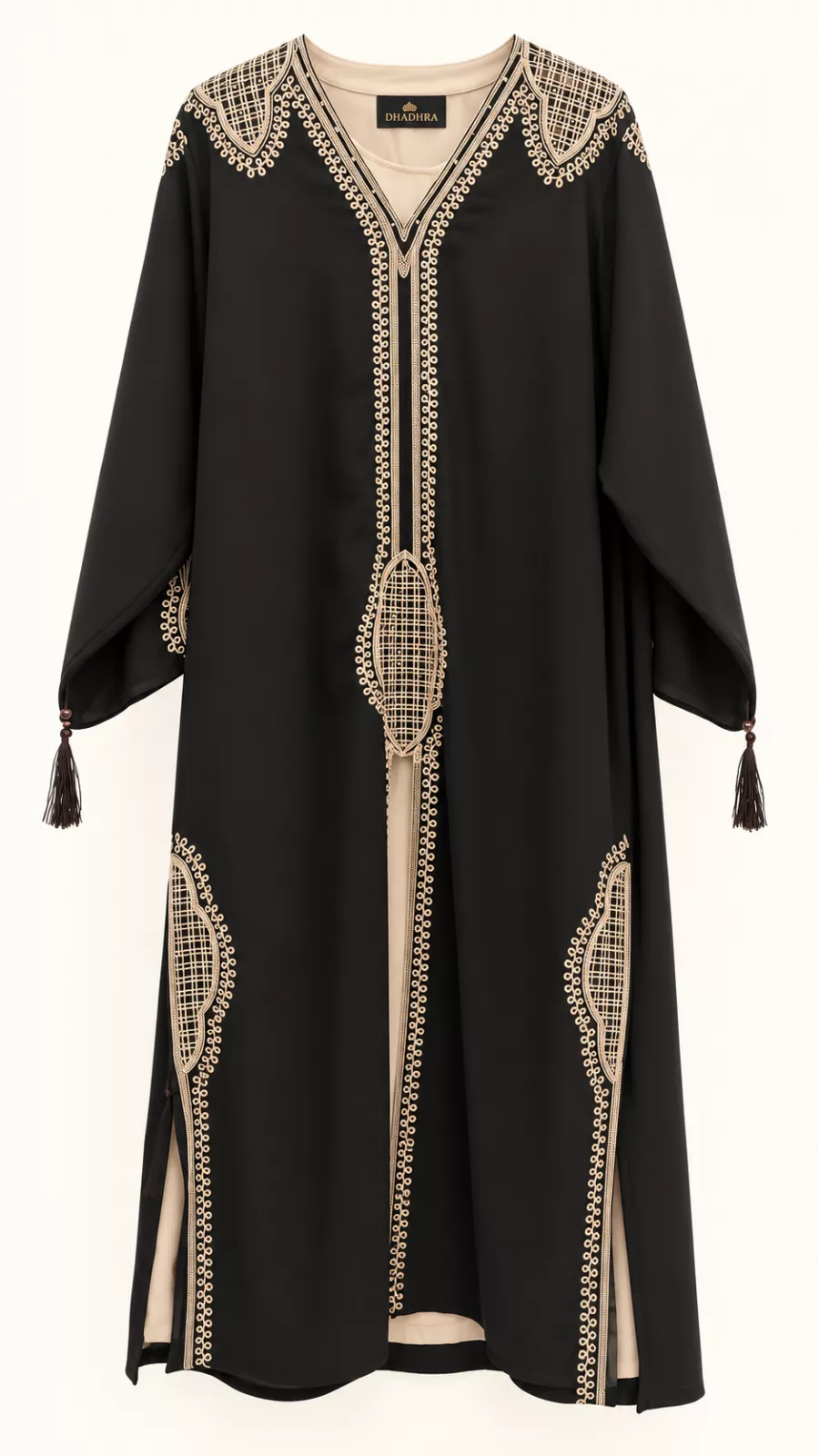 Caftan DHADHRA noir brodé