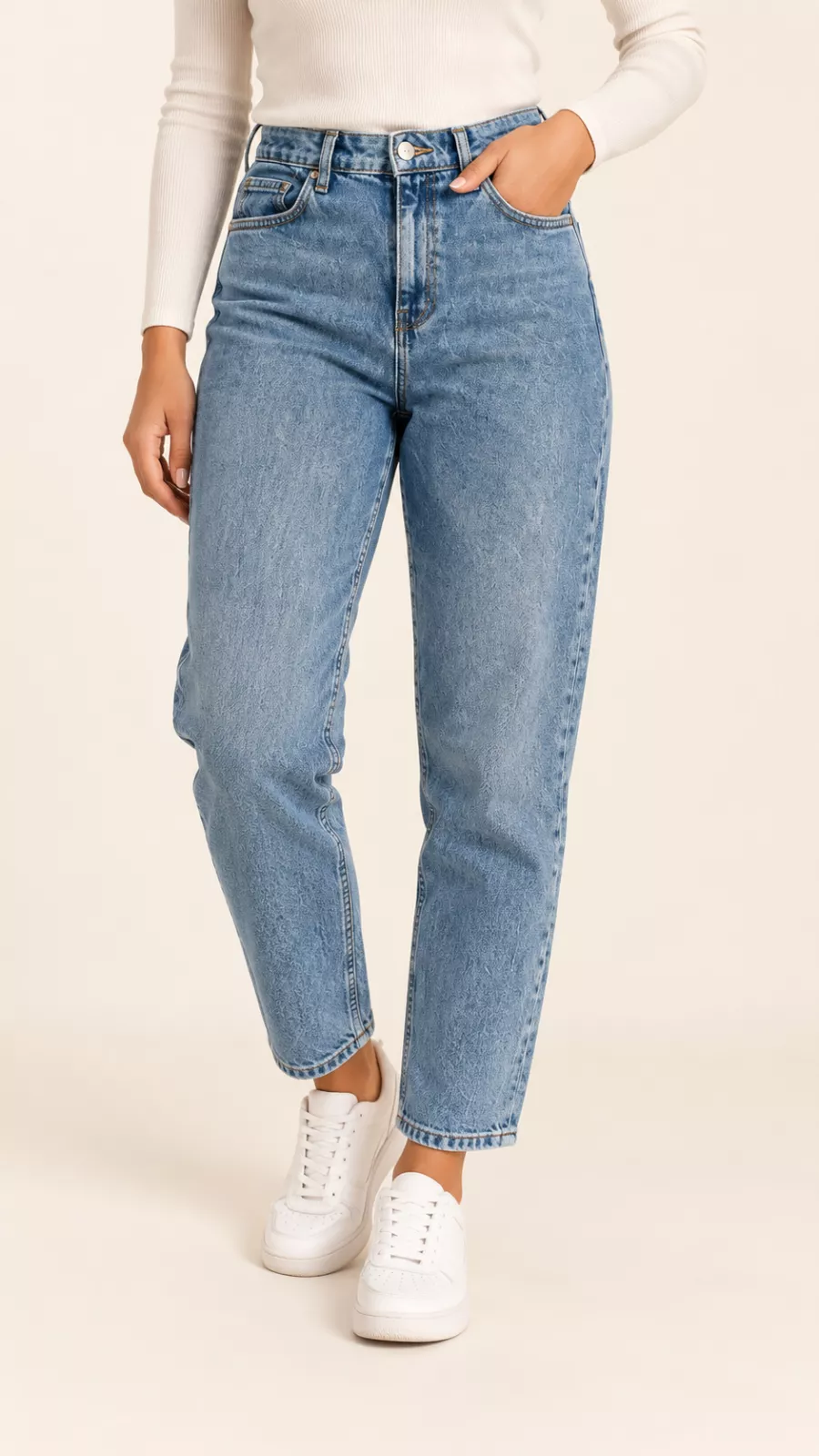 Jean Mom Fit Bleu Clair – MNG Denim