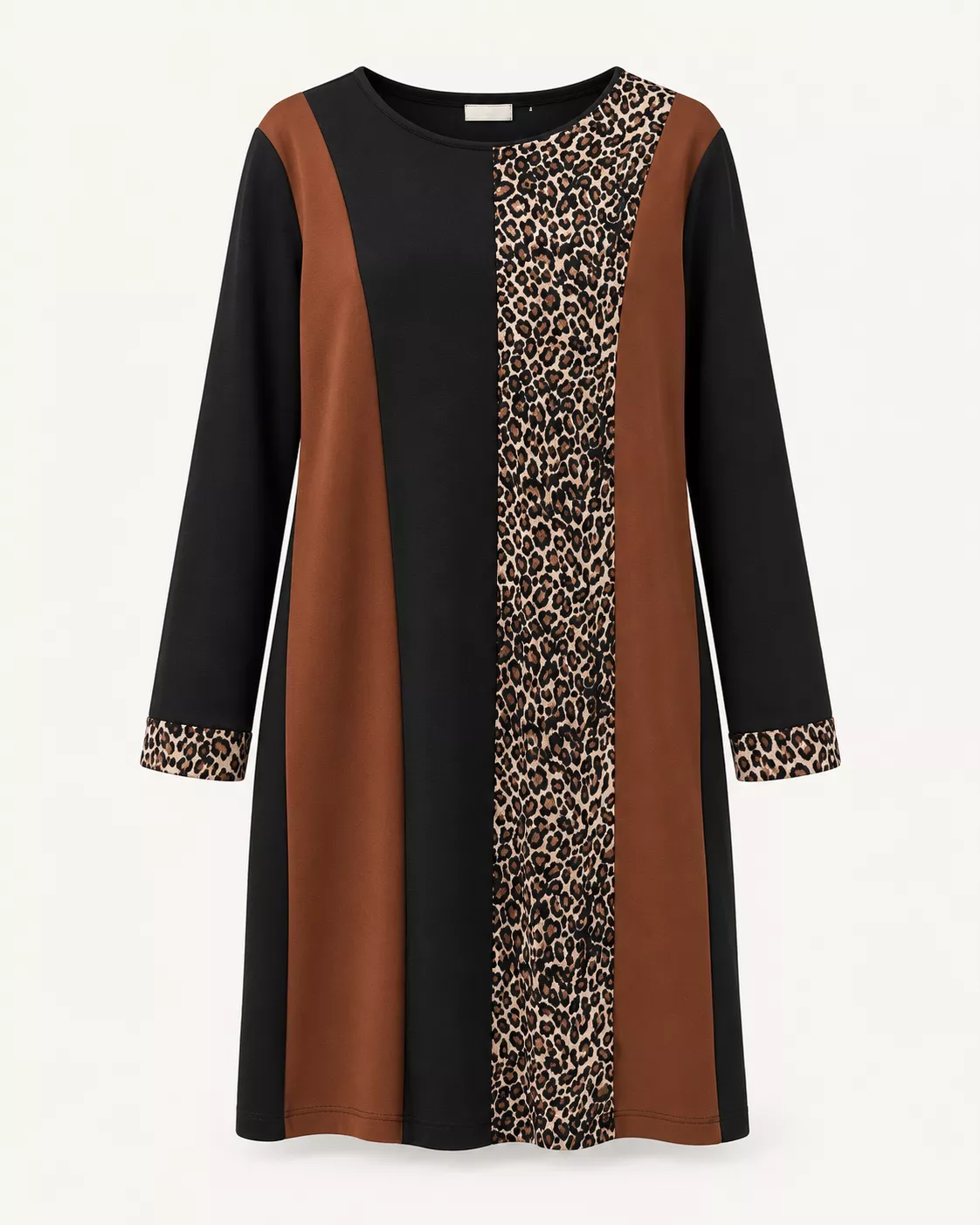 Tunique femme à imprimé léopard – Noir et marron