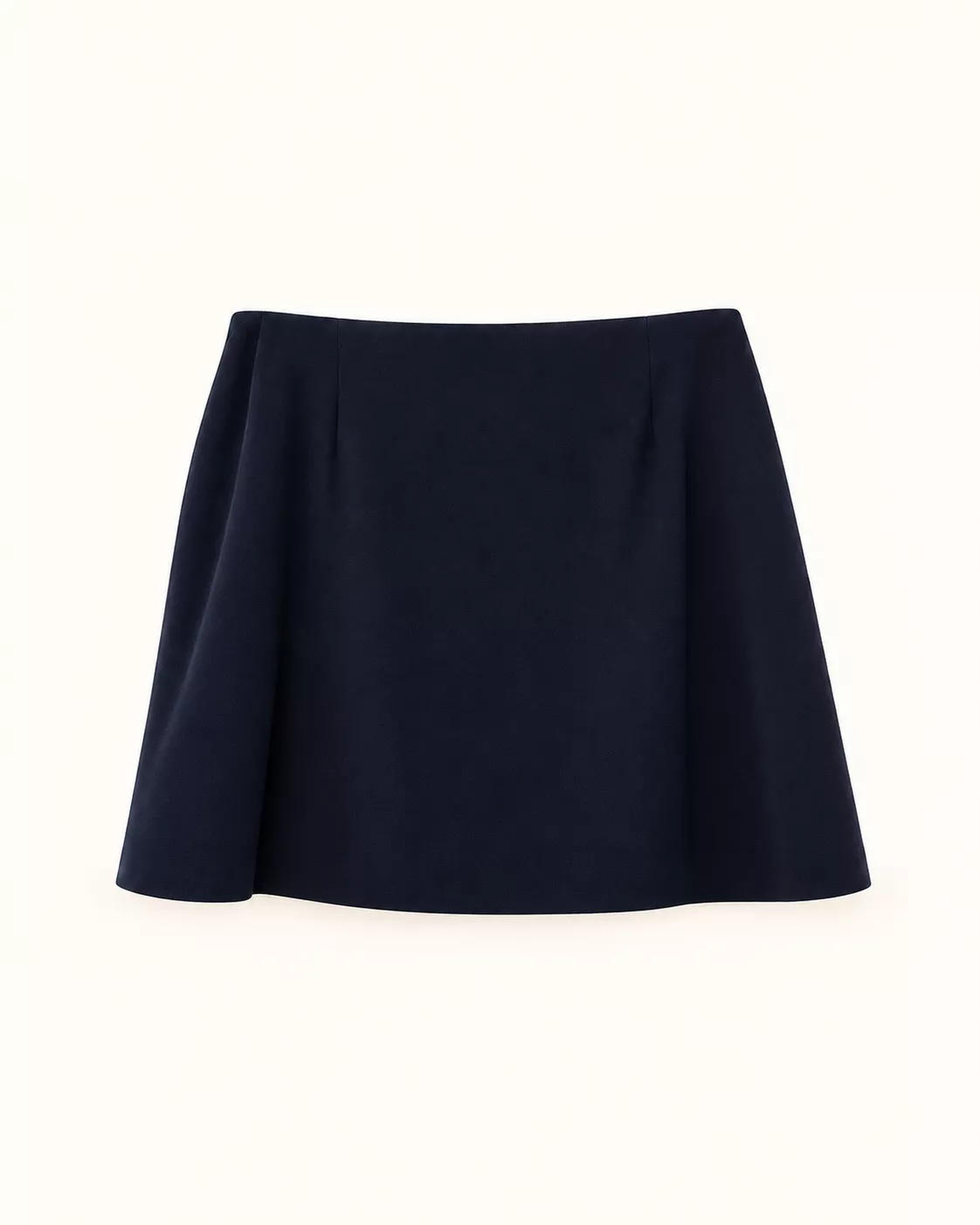 Mini-jupe trapèze bleu marine
