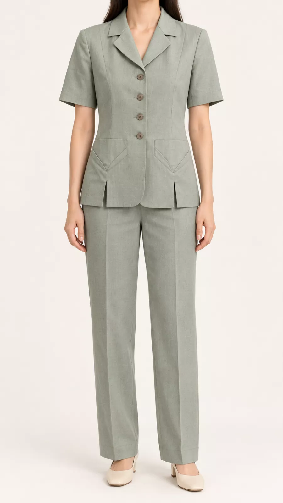 Ensemble Tailleur Femme Vert Sauge