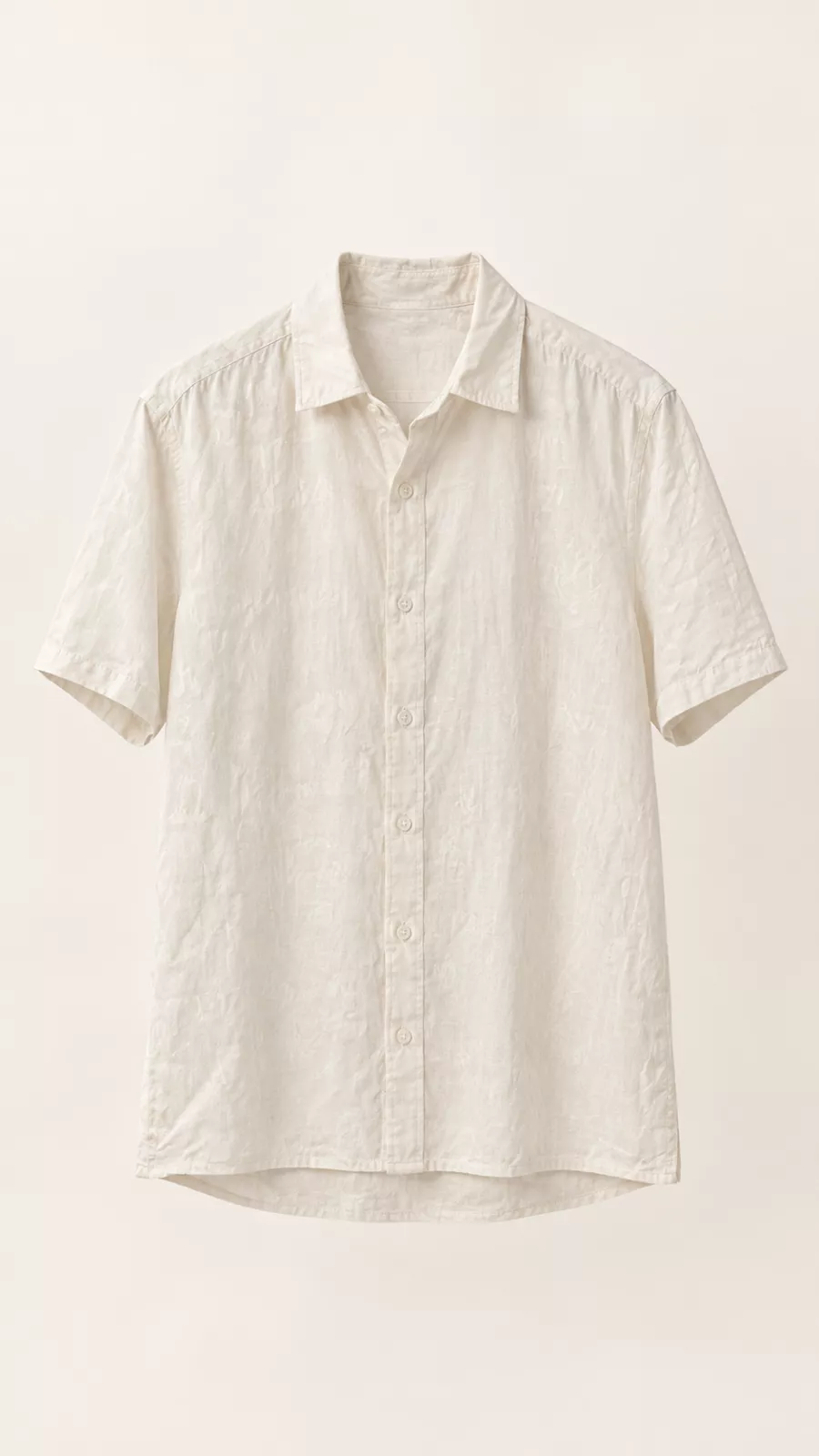 Chemise écrue à manches courtes