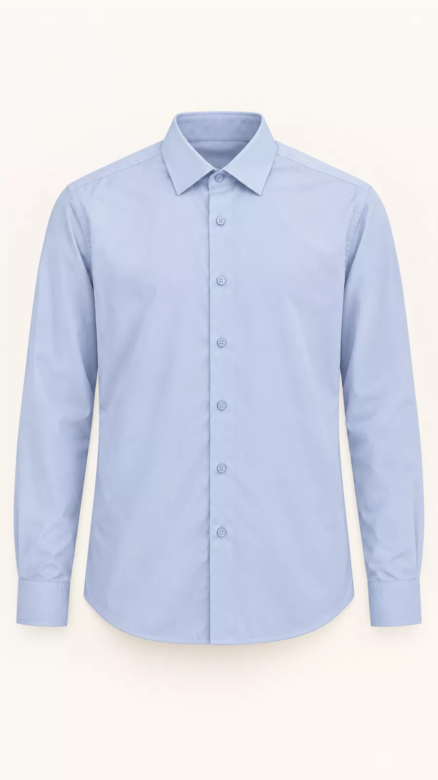 Chemise classique bleu ciel à manches longues