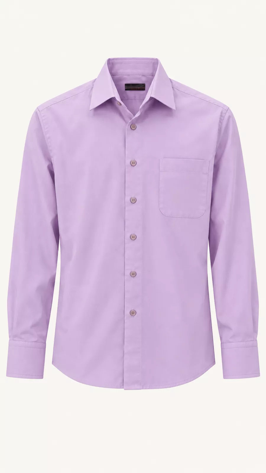 Chemise classique lilas à manches longues
