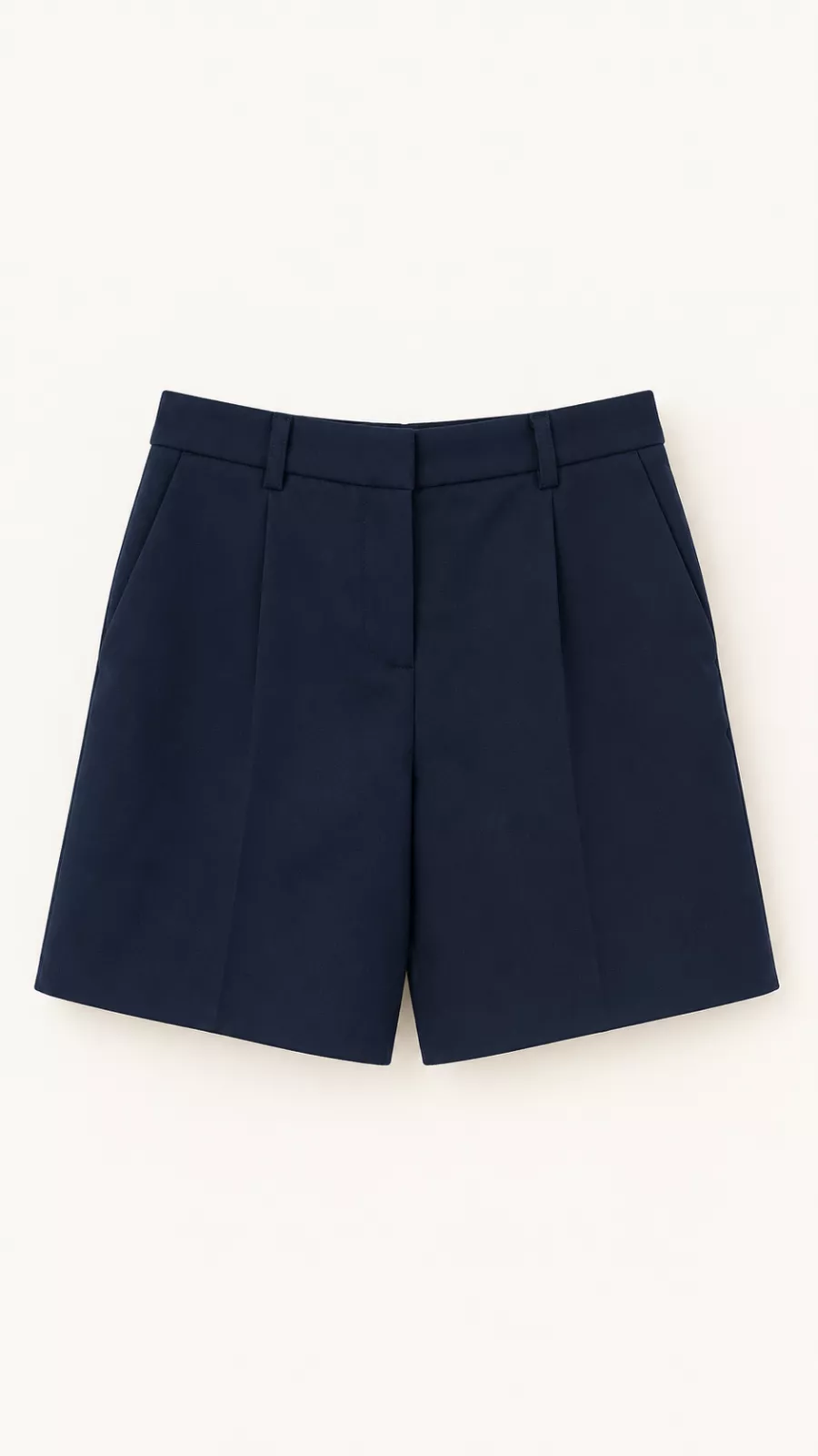 Short tailleur bleu marine pour femme