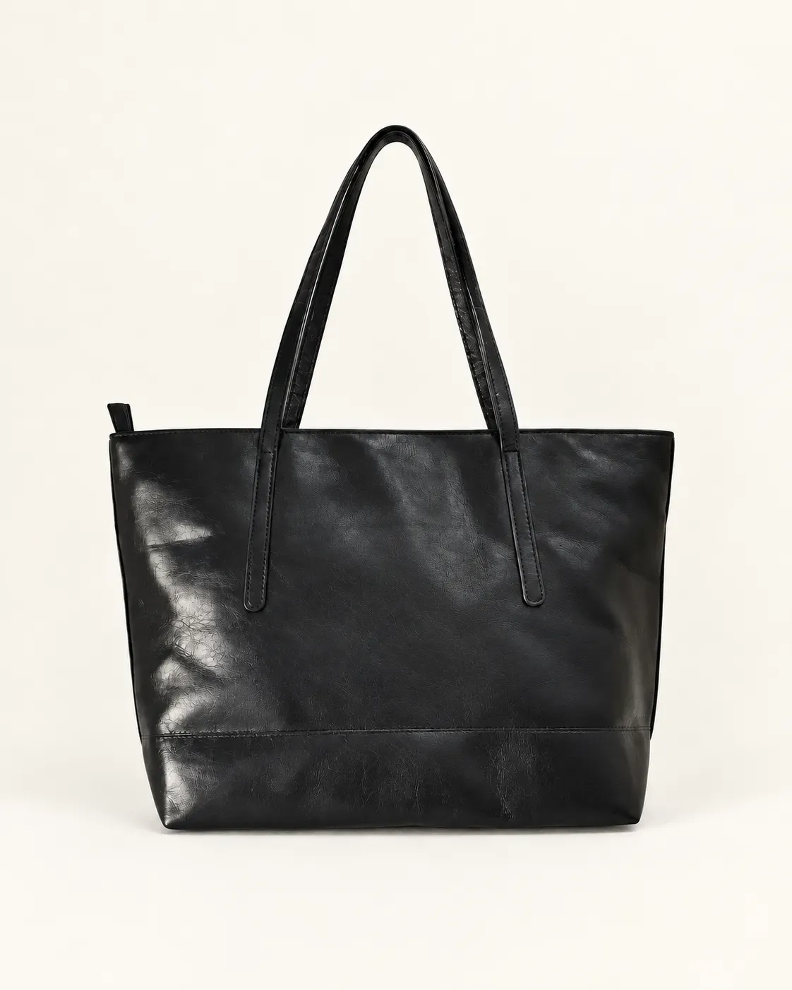 Sac noir grand format à anses longues