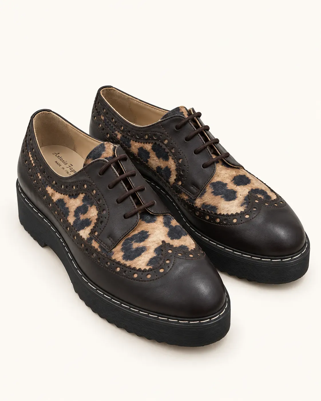 Derbies Brogue à plateforme.